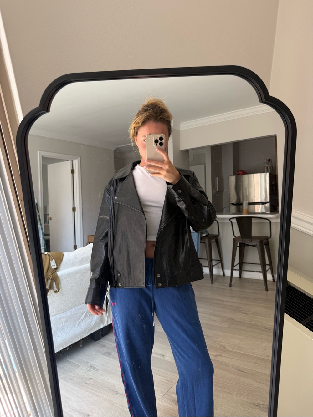 NWT Zara Black Oversized Leather Jacket